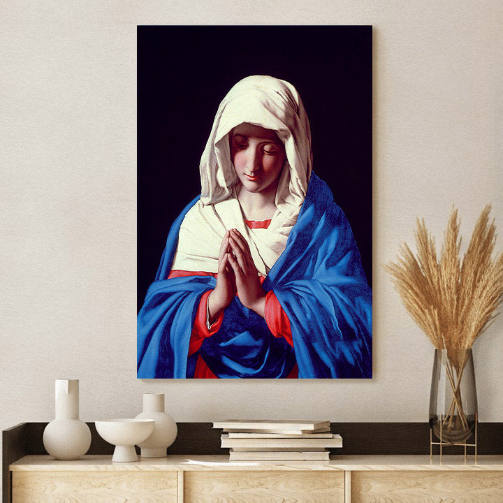 The Virgin In Prayer  Canvas Wall Art - Jesus Canvas Pictures - Christian Wall Art