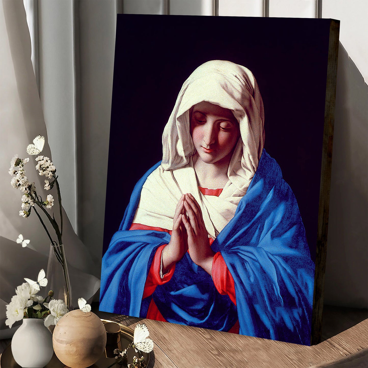 The Virgin In Prayer  Canvas Wall Art - Jesus Canvas Pictures - Christian Wall Art