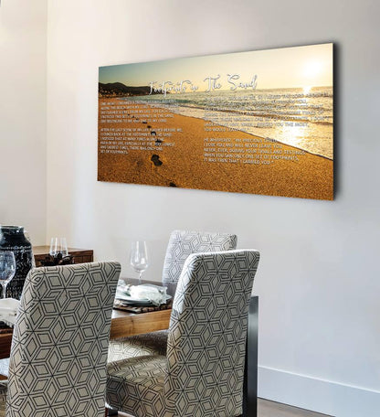 The Walk Footprints In The Sand Wall Art & Decor - Christian Canvas Wall Art