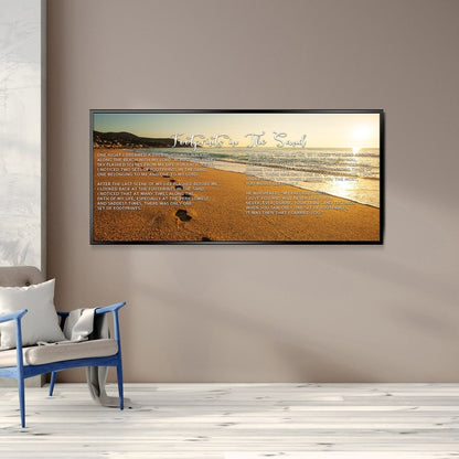 The Walk Footprints In The Sand Wall Art & Decor - Christian Canvas Wall Art