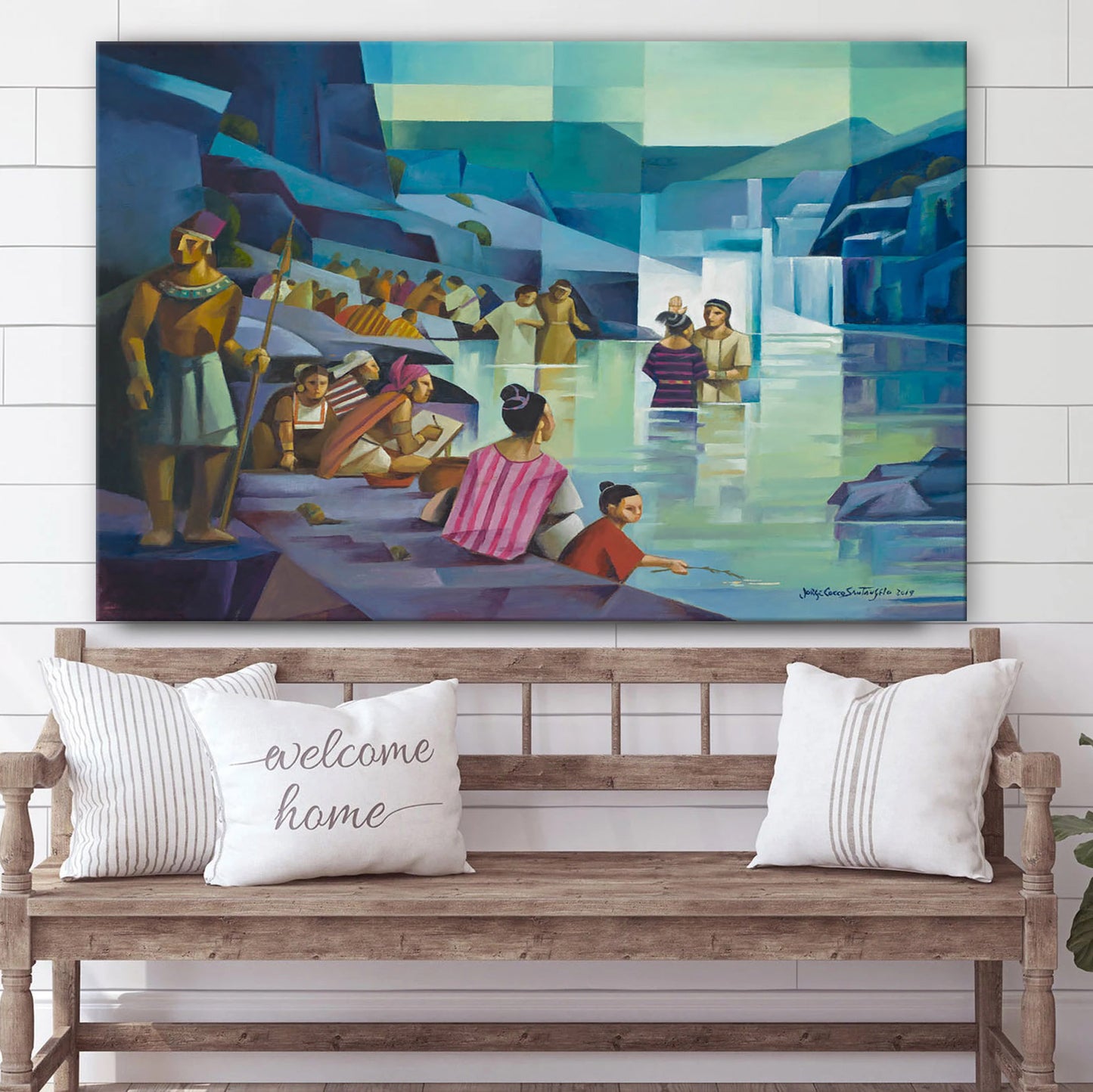 The Waters Of Mormon  Canvas Pictures - Jesus Christ Canvas - Christian Wall Art