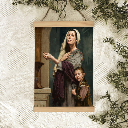 The Widow's Mite Hanging Canvas Wall Art - Christan Wall Decor - Religious Canvas