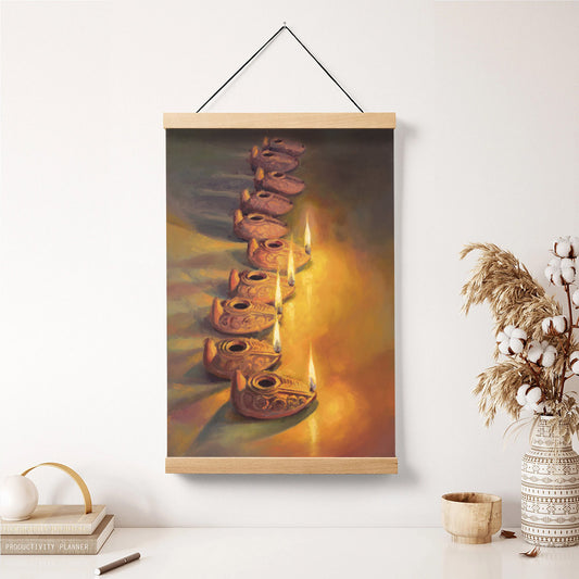 The Wise And The Foolish Hanging Canvas Wall Art - Religious Canvas