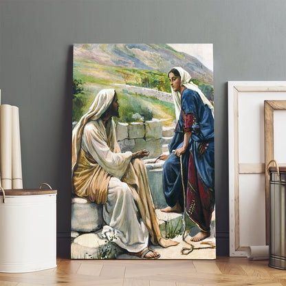 The Woman At The Well Catholic Picture - Canvas Pictures - Jesus Canvas Art - Christian Wall Art