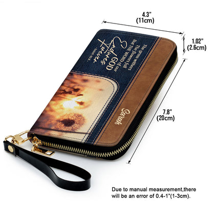 The Word Of Our God Endures Forever Adorable Clutch Purse For Women - Personalized Name - Christian Gifts For Women