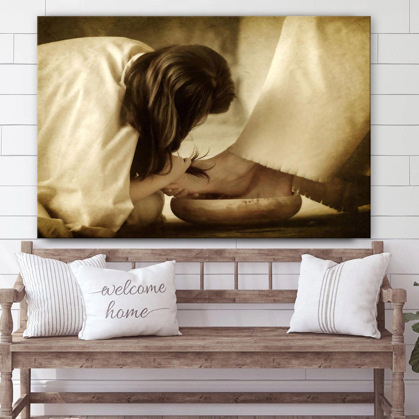 Then Took Mary Canvas Wall Art - Jesus Picture - Christian Wall Decor