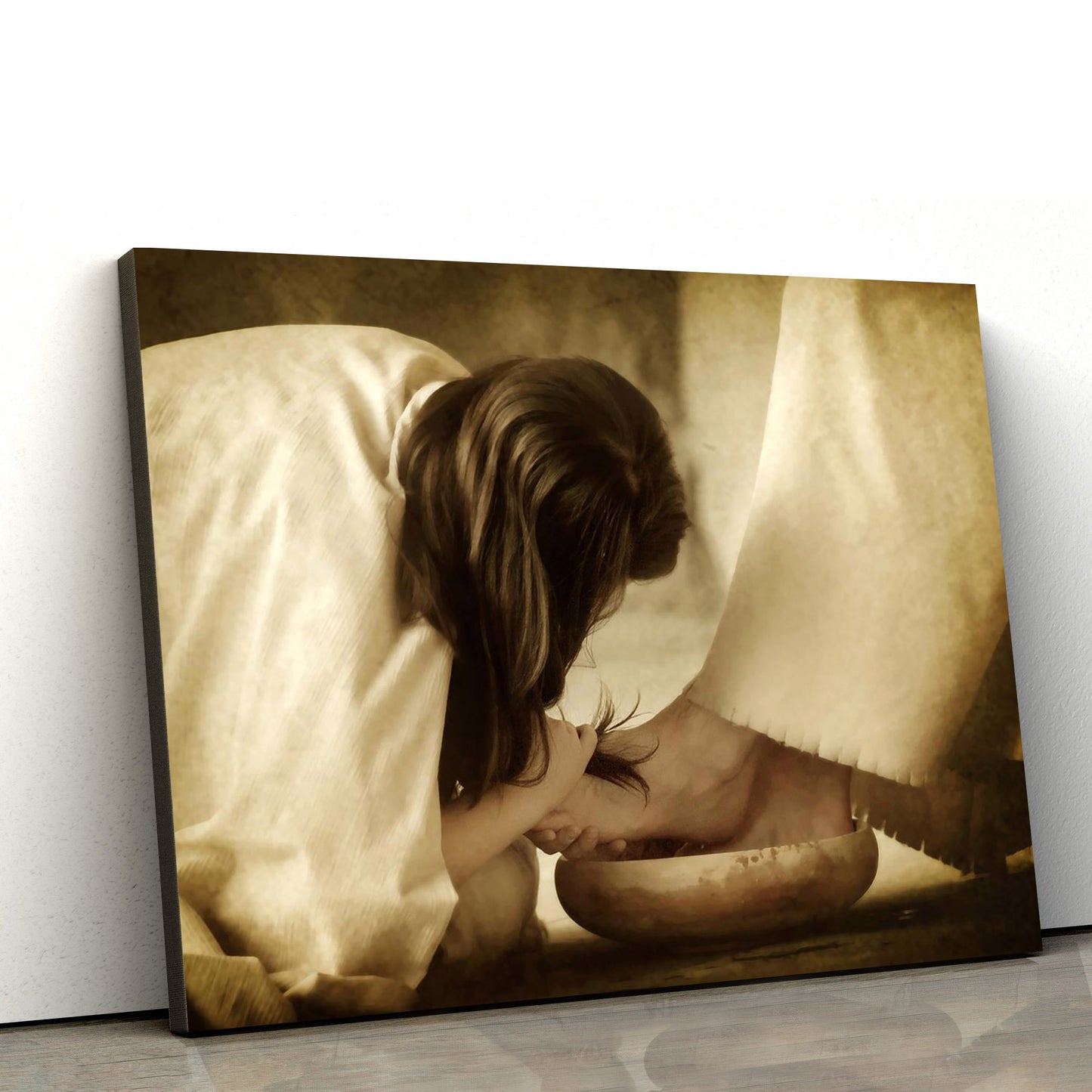 Then Took Mary Canvas Wall Art - Jesus Picture - Christian Wall Decor