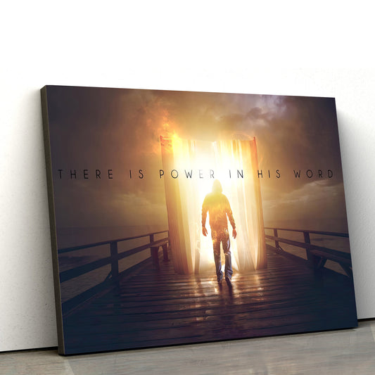 There Is Power In His Word Religious Wall Art Canvas - Wall Decor