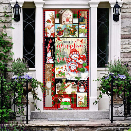 There's Snow Place Like Home Snowman Door Cover - Christmas Outdoor Decoration
