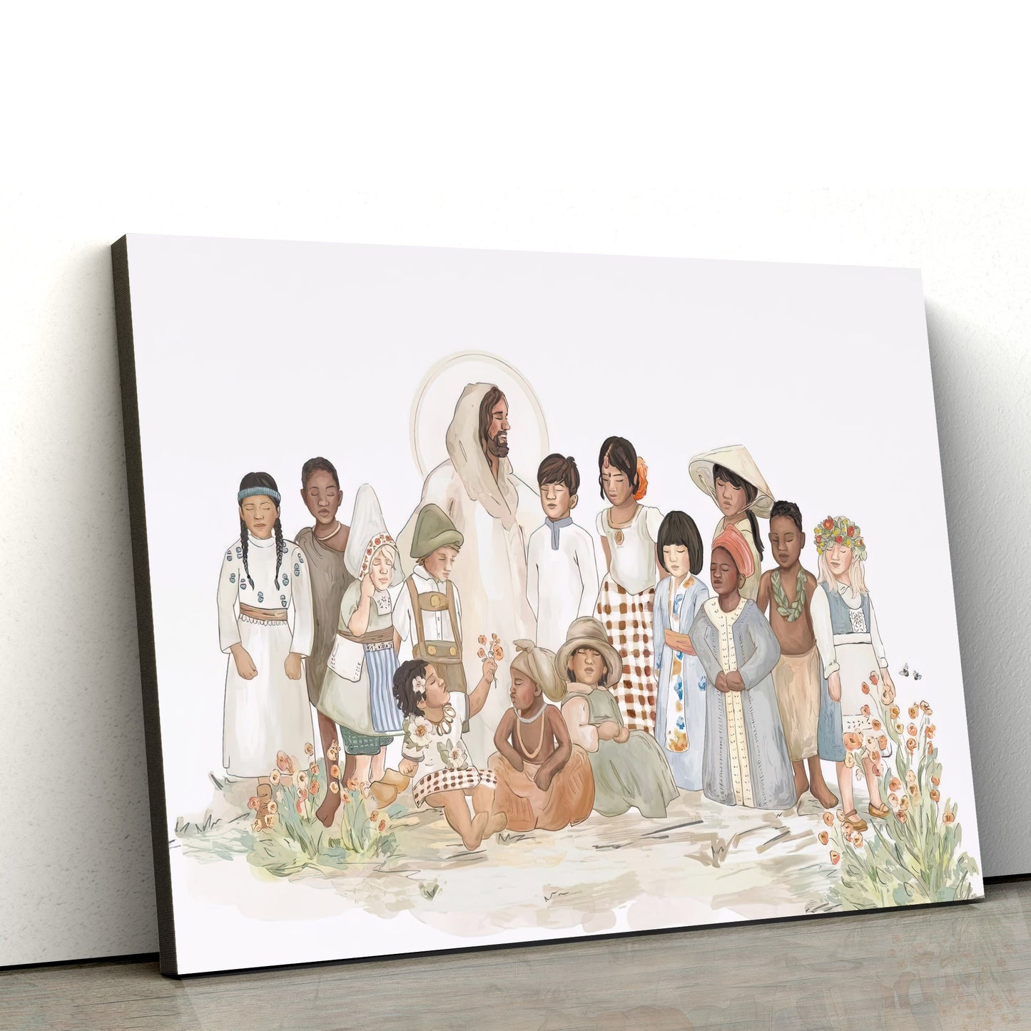 These Little Ones Canvas Posters - Jesus And Children Canvas - Ciaocustom