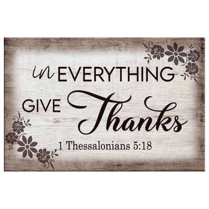 Thessalonians 518 In Everything Give Thanks Wall Art Canvas, Christian Wall Decor - Religious Wall Decor