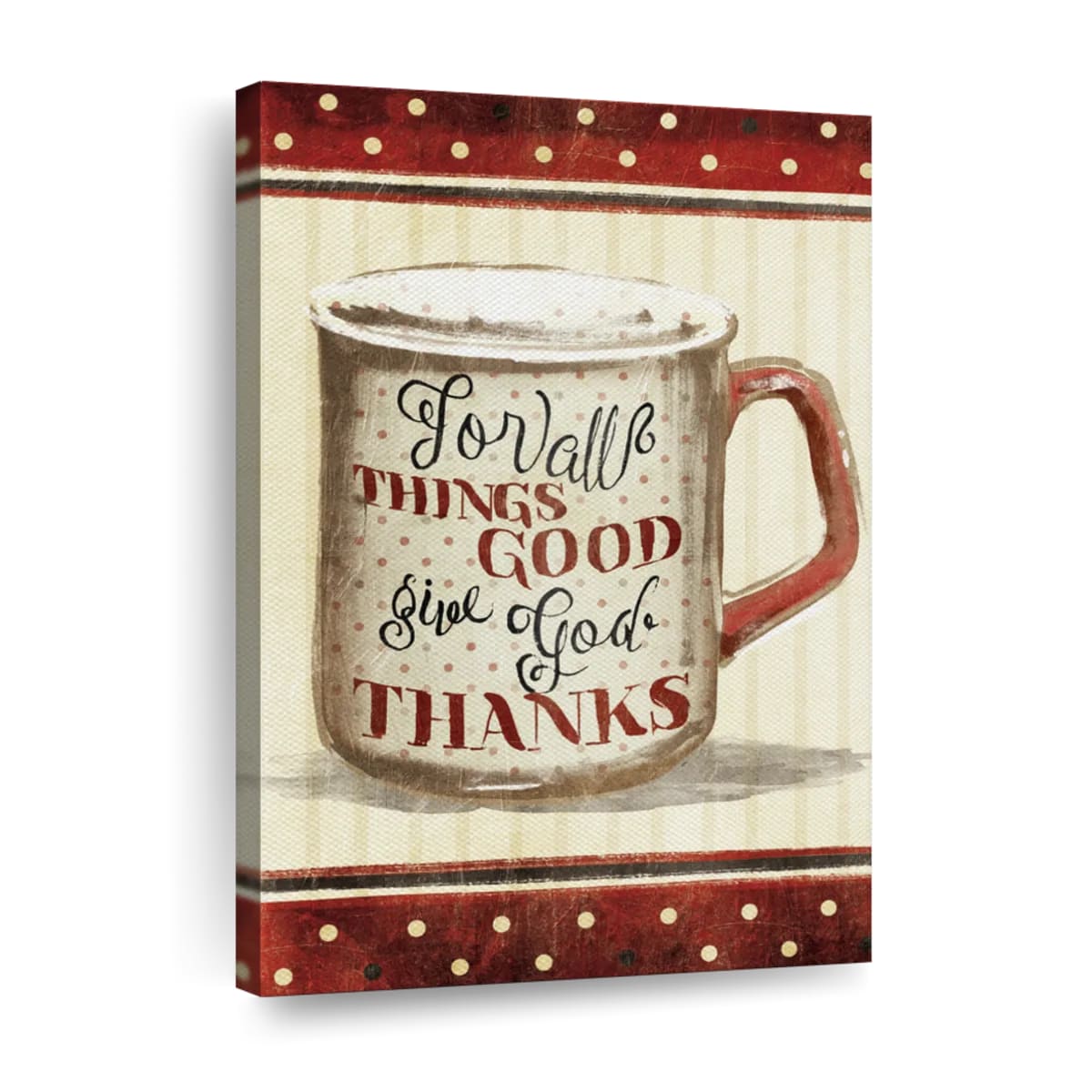 Things Good Wall Art Canvas - Canvas Religious Wall Art - Christian Wall Decor Living Room