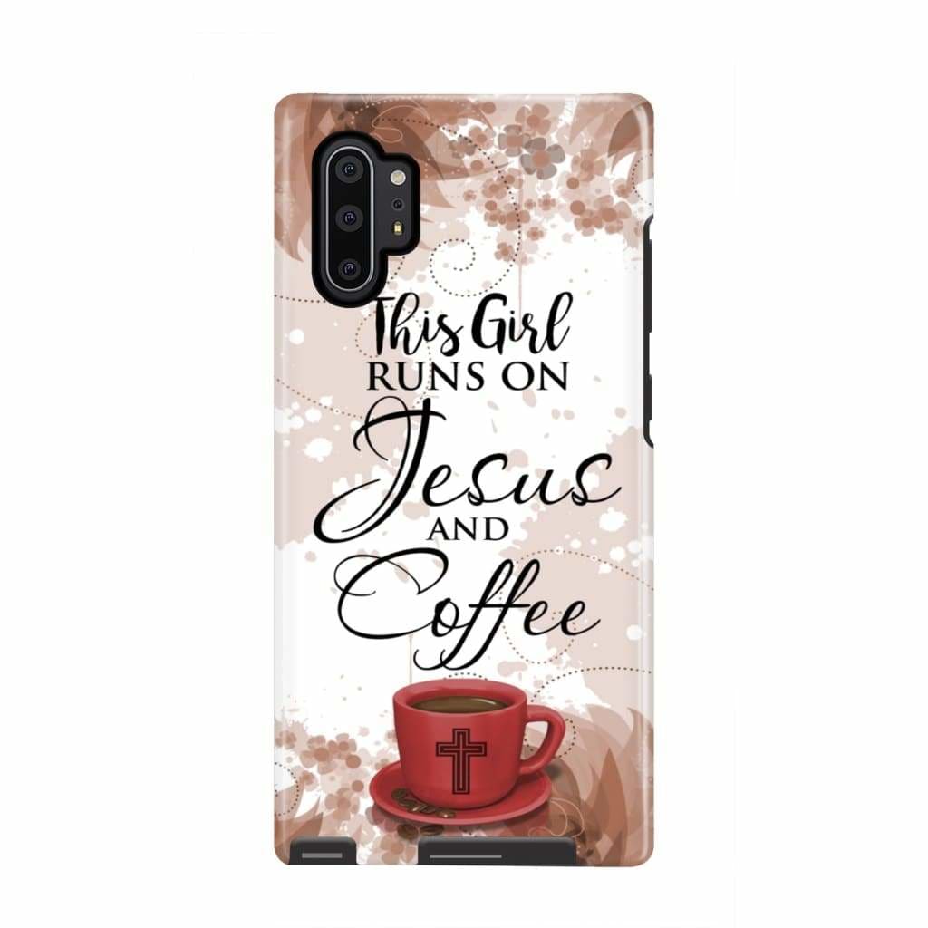 This Girl Runs On Jesus And Coffee Phone Case Christian Phone Cases - Scripture Phone Cases - Iphone Cases Christian