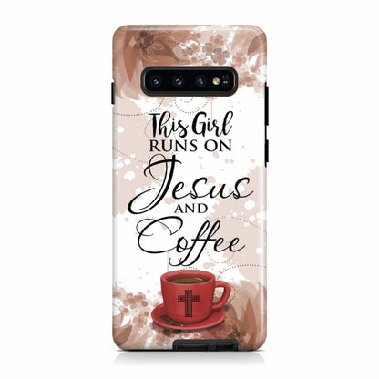 This Girl Runs On Jesus And Coffee Phone Case Christian Phone Cases - Scripture Phone Cases - Iphone Cases Christian