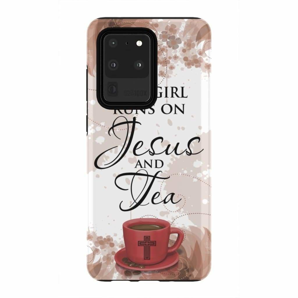 This Girl Runs On Tea And Jesus Phone Case - Christian Phone Cases - Religious Phone Case