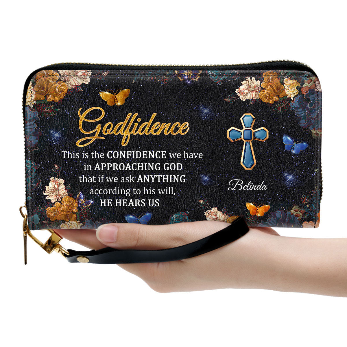 This Is The Confidence We Have In Approaching God Clutch Purse For Women - Personalized Name - Christian Gifts For Women