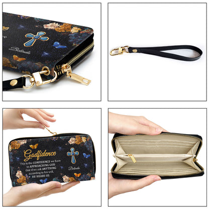 This Is The Confidence We Have In Approaching God Clutch Purse For Women - Personalized Name - Christian Gifts For Women
