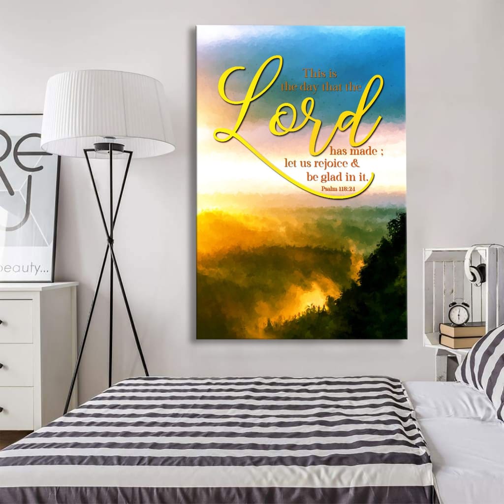 This Is The Day That The Lord Has Made Psalm 11824 Christian Decor Canvas Art - Bible Verse Canvas - Scripture Wall Art