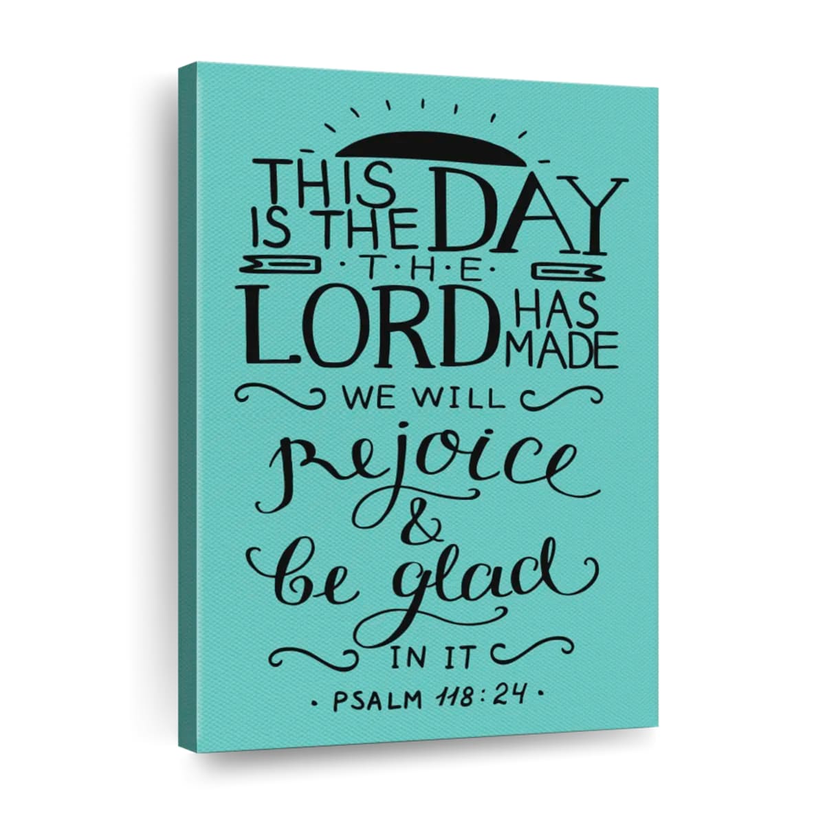This Is The Day The Lord Has Made Bible Verse Wall Art Canvas - Canvas Religious Wall Art - Christian Wall Decor Living Room