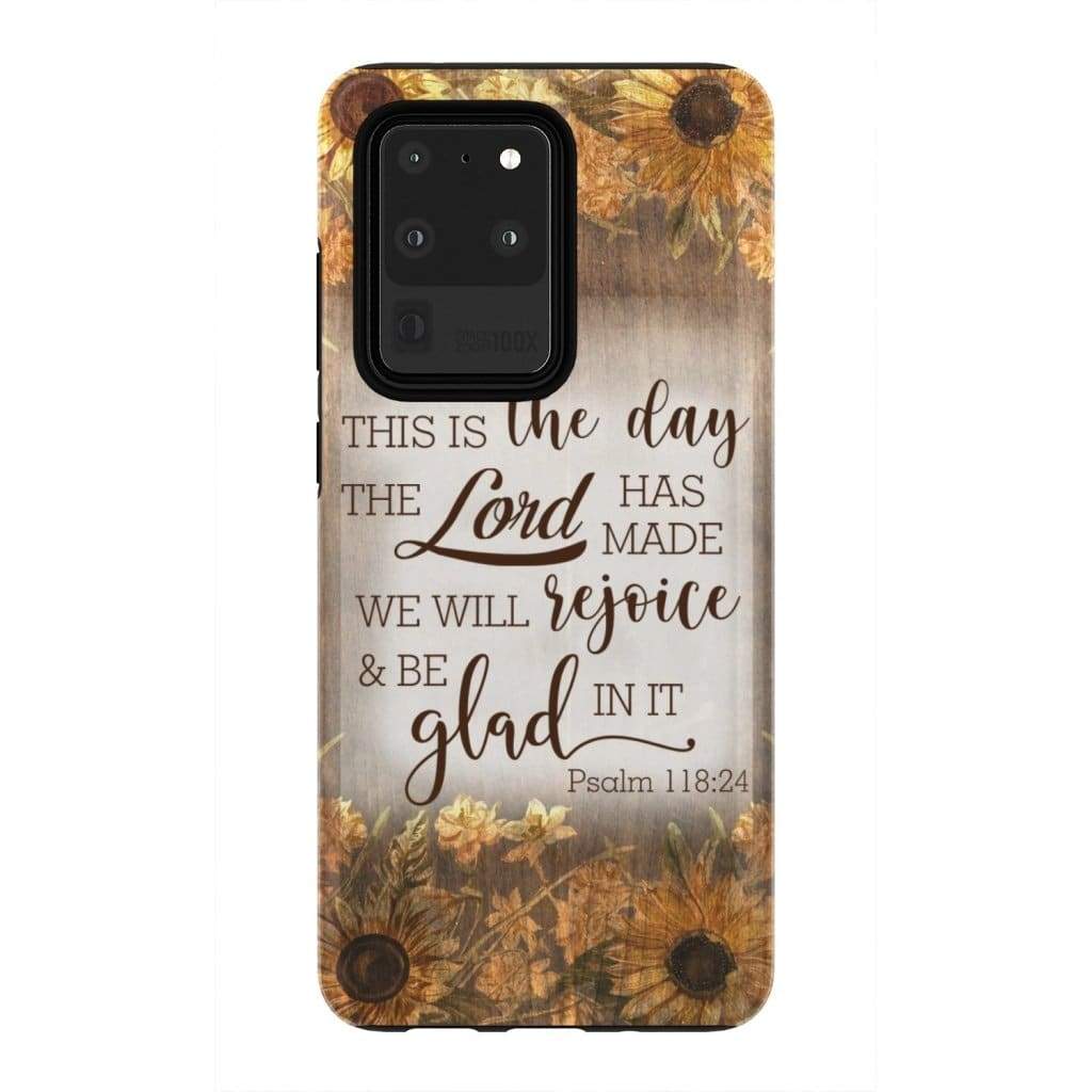This Is The Day The Lord Has Made Psalm 11824 Bible Verse Phone Case - Inspirational Bible Scripture iPhone Cases