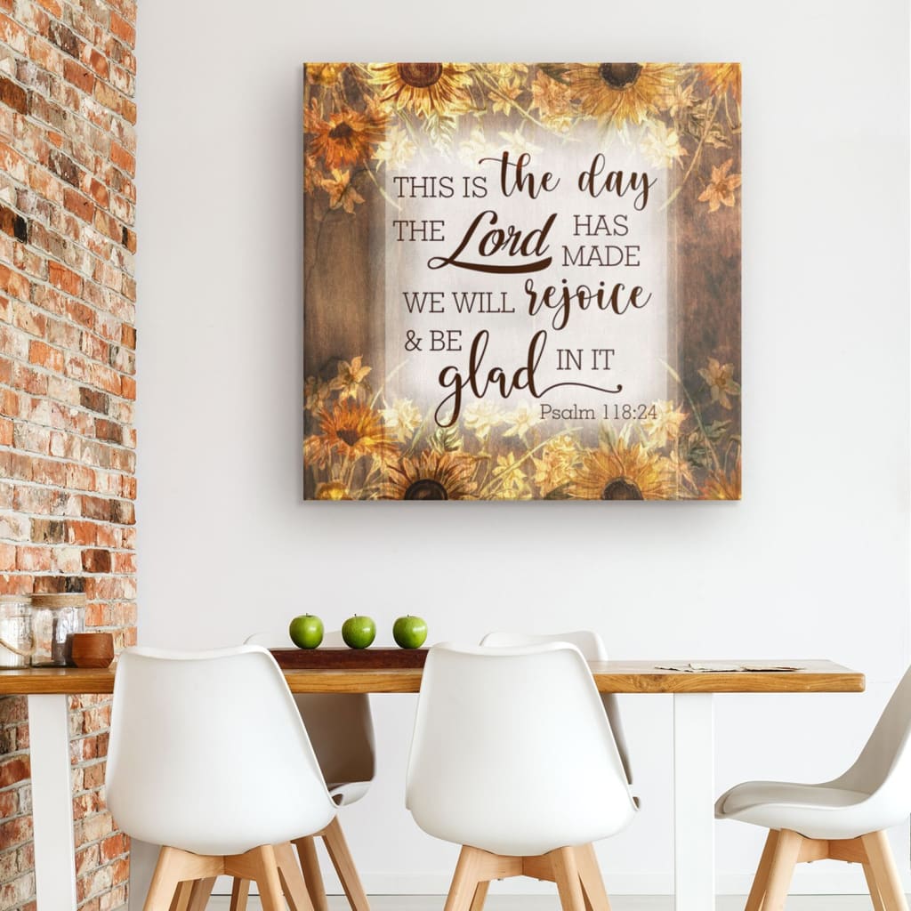 This Is The Day The Lord Has Made Psalm 11824 Canvas Wall Art - Bible Verse Wall Art - Christian Decor