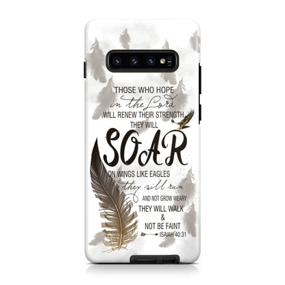 Those Who Hope In The Lord Isaiah 4031 Feather Phone Case - Bible Verse Phone Cases- Iphone Samsung Cases Christian