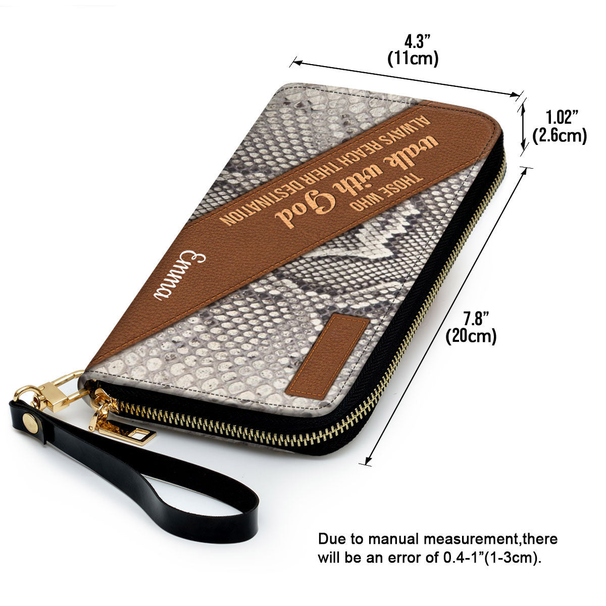 Those Who Walk With God Always Reach Their Destination Clutch Purse For Women - Personalized Name - Christian Gifts For Women