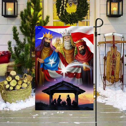 Three Kings, Three Wise Men, Nativity Of Jesus, Puerto Rico Flag - Outdoor House Flags - Decorative Flags