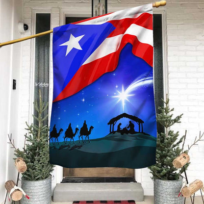 Three Kings Three Wise Men Nativity of Jesus Puerto Rico Flag - Outdoor House Flags - Decorative Flags
