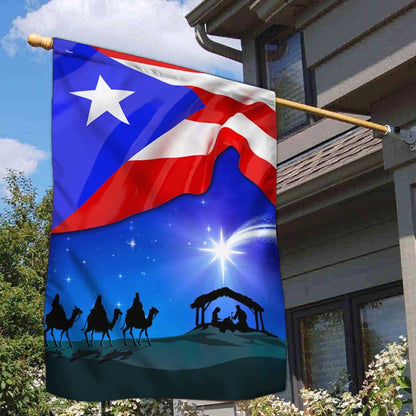Three Kings Three Wise Men Nativity of Jesus Puerto Rico Flag - Outdoor House Flags - Decorative Flags