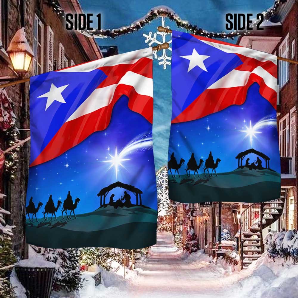 Three Kings Three Wise Men Nativity of Jesus Puerto Rico Flag - Outdoor House Flags - Decorative Flags