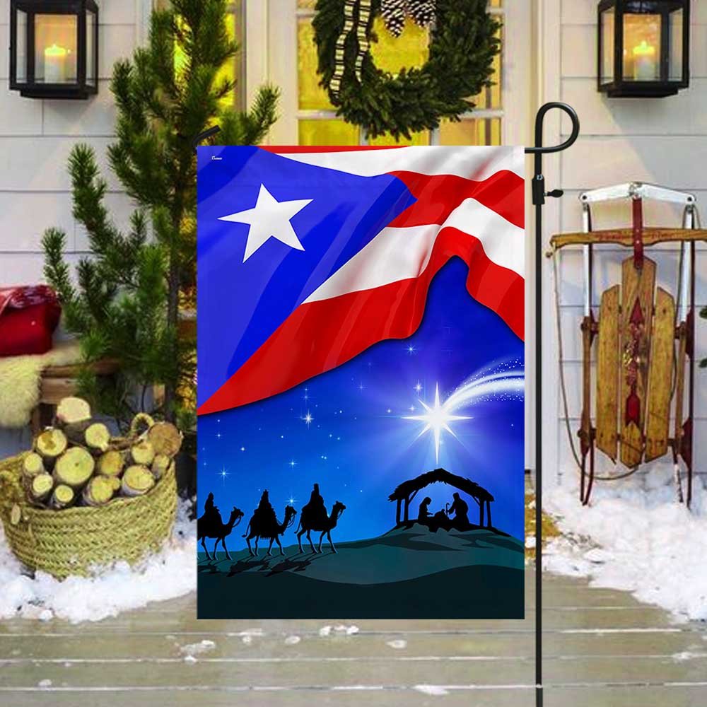 Three Kings Three Wise Men Nativity of Jesus Puerto Rico Flag - Outdoor House Flags - Decorative Flags