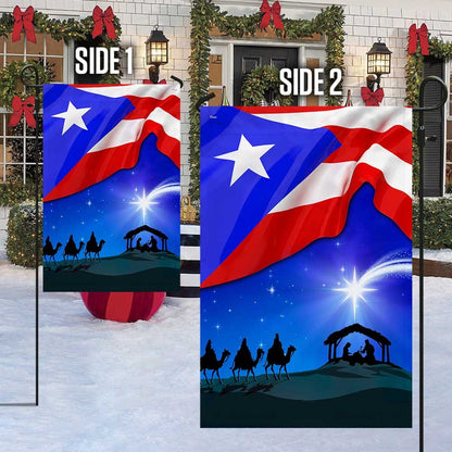 Three Kings Three Wise Men Nativity of Jesus Puerto Rico Flag - Outdoor House Flags - Decorative Flags