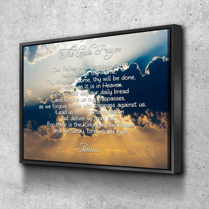 Through Clouds & The Lords Prayer Wall Art - Christian Canvas Wall Art