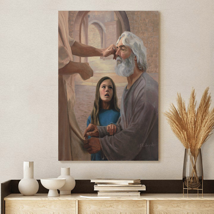 Through The Eyes Of A Child Canvas Wall Art - Jesus Canvas Pictures - Christian Canvas Wall Art