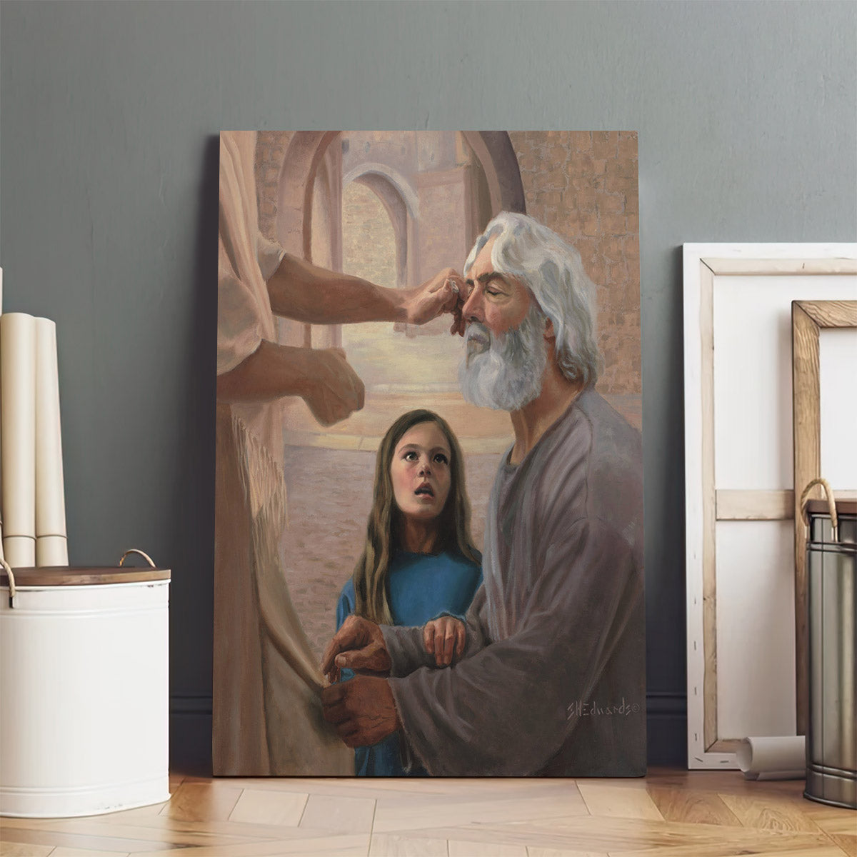 Through The Eyes Of A Child Canvas Wall Art - Jesus Canvas Pictures - Christian Canvas Wall Art