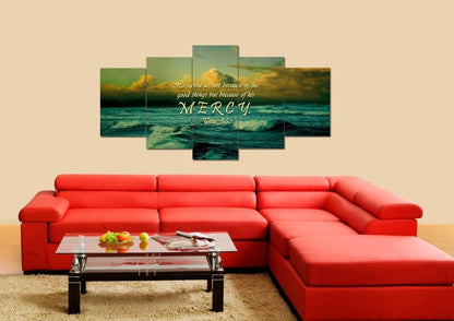 Titus 35 He Saved Us Because Of His Mercy Wall Art Canvas Print - Christian Canvas Wall Art