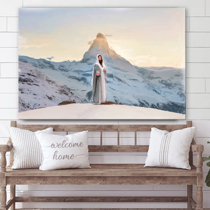 To Move Mountains Canvas Wall Art - Jesus Christ Picture - Canvas Christian Wall Art