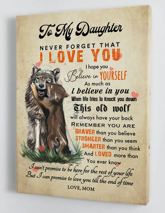To My Daughter Canvas Wall Art - Gift For Daughter From Mom Framed Canvas 10