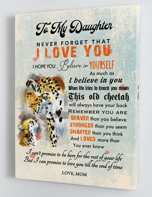 To My Daughter Canvas Wall Art - Gift For Daughter From Mom Framed Canvas 11