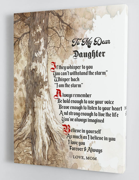 To My Daughter Canvas Wall Art - Gift For Daughter From Mom Framed Canvas 13