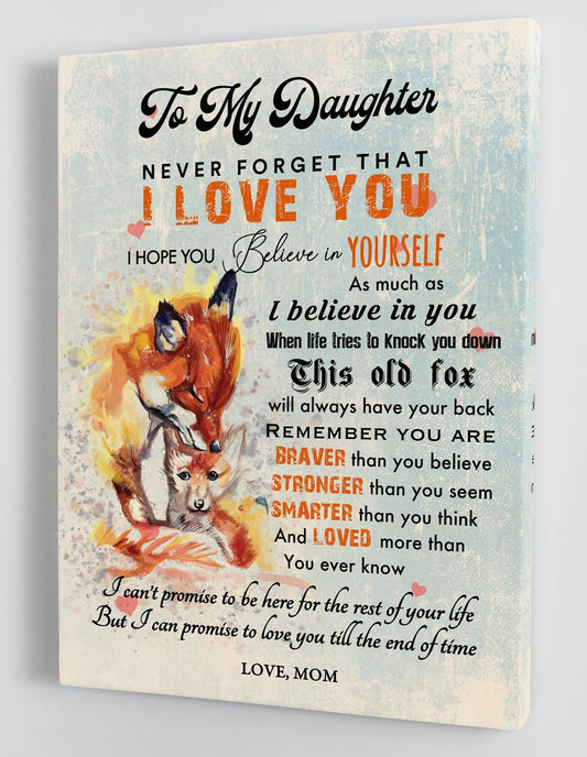 To My Daughter Canvas Wall Art - Gift For Daughter From Mom Framed Canvas 14
