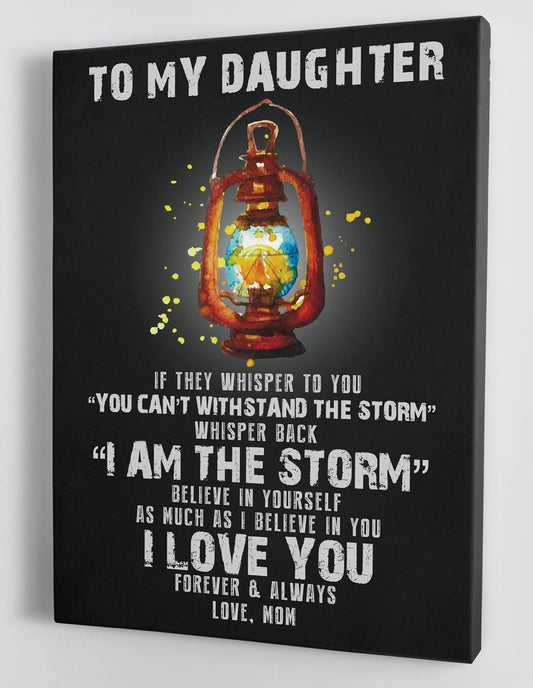 To My Daughter Canvas Wall Art - Gift For Daughter From Mom Framed Canvas 15