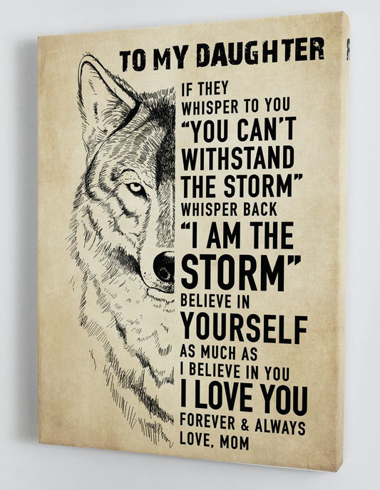 To My Daughter Canvas Wall Art - Gift For Daughter From Mom Framed Canvas 16