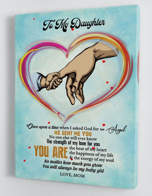 To My Daughter Canvas Wall Art - Gift For Daughter From Mom Framed Canvas 20