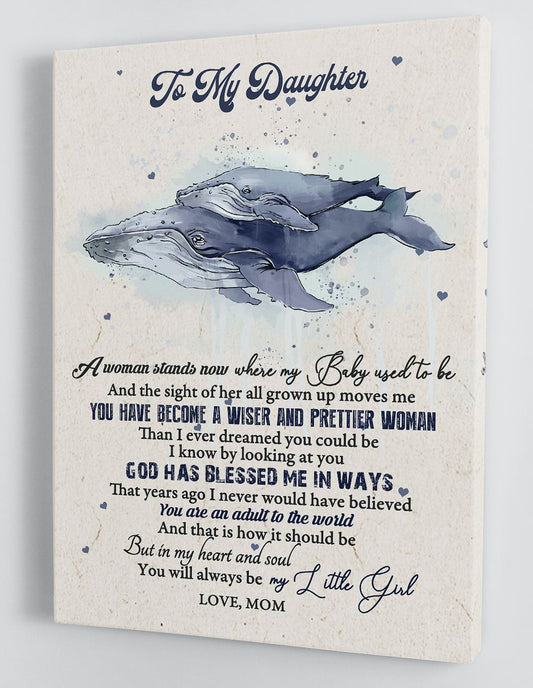 To My Daughter Canvas Wall Art - Gift For Daughter From Mom Framed Canvas 23
