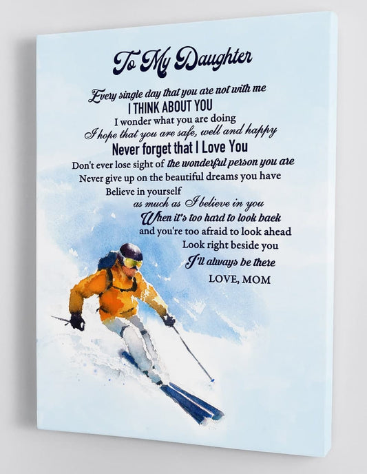 To My Daughter Canvas Wall Art - Gift For Daughter From Mom Framed Canvas 30