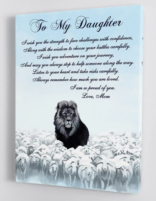 To My Daughter Canvas Wall Art - Gift For Daughter From Mom Framed Canvas 31