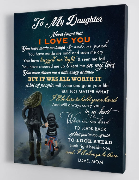 To My Daughter Canvas Wall Art - Gift For Daughter From Mom Framed Canvas 37