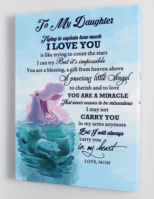 To My Daughter Canvas Wall Art - Gift For Daughter From Mom Framed Canvas 39